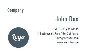 Business card template - A5