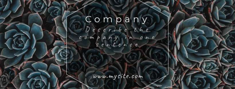 Floral Facebook cover, gray background, image size 820x312 px