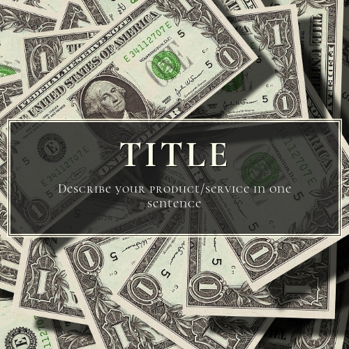 Money Facebook post cover, dollars, image size 500x500 px