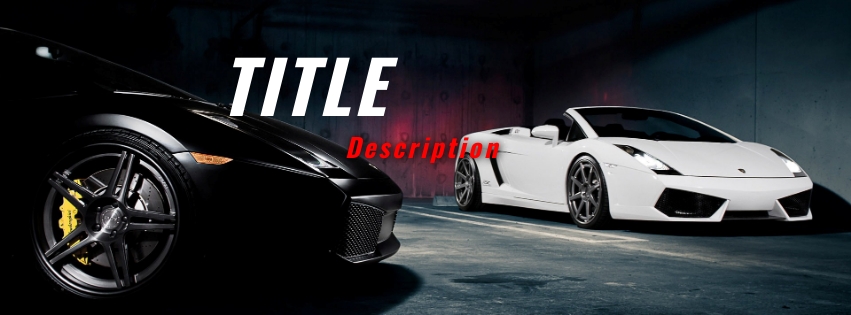 Cars Facebook cover template on the black background
