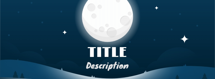Moon Facebook cover photo template