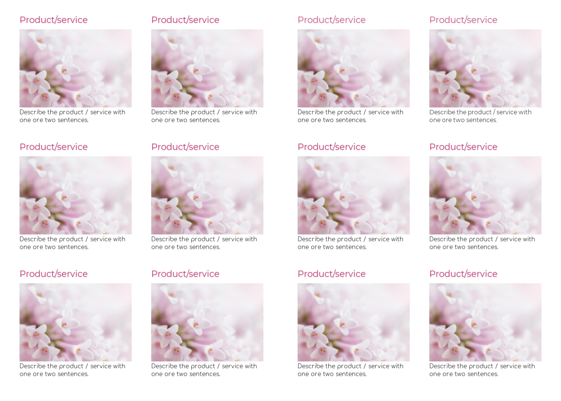 Flower shop bi-fold brochure sample