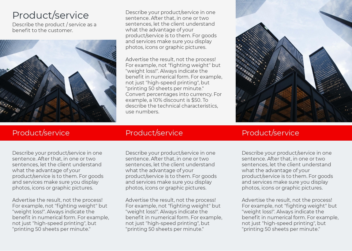 Real estate tri-fold brochure sample
