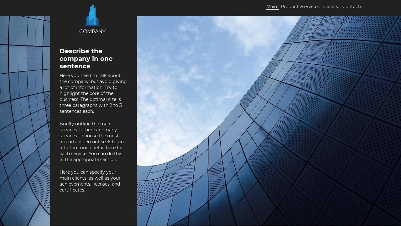 Website template - G