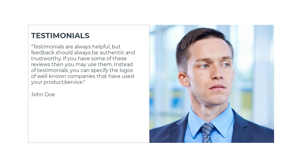 Business presentation template - E