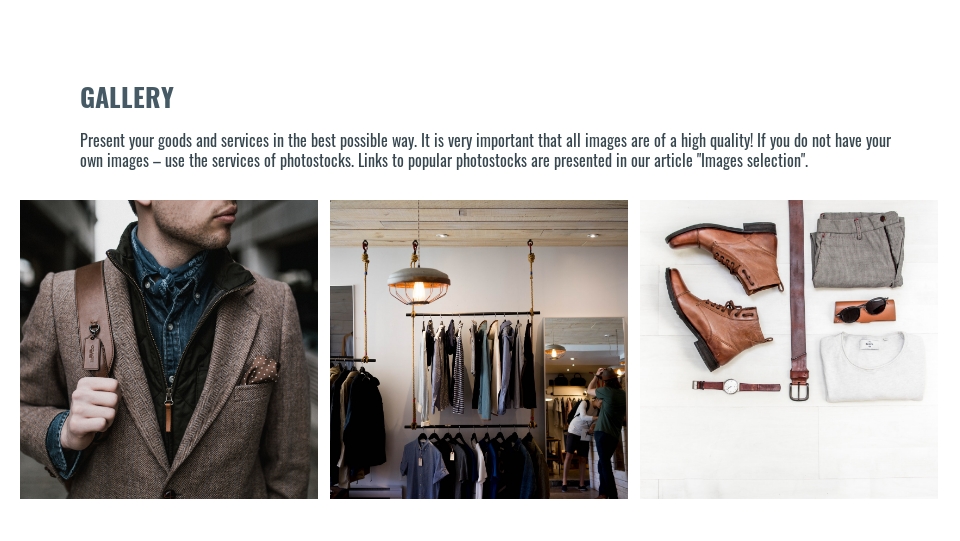 Fashion presentation sample, men's clothing