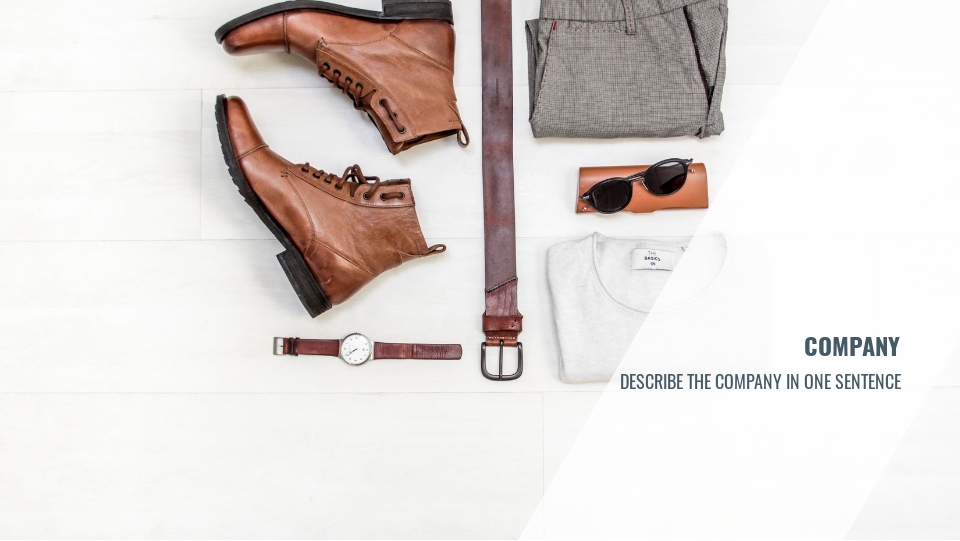 Fashion presentation sample, men's clothing