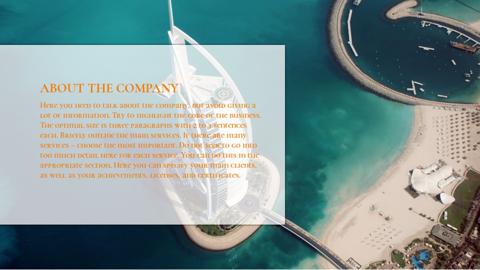 Hotel presentation sample