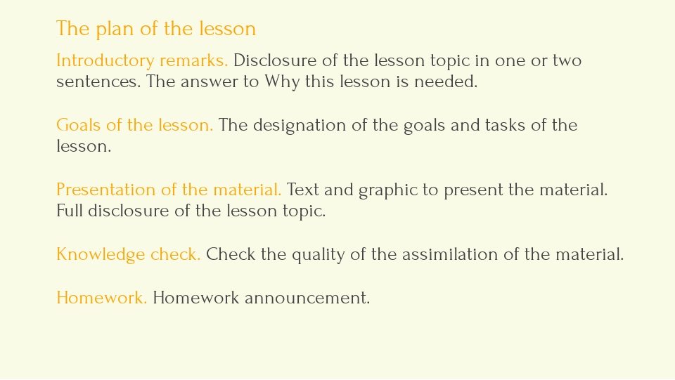 History lesson presentation sample