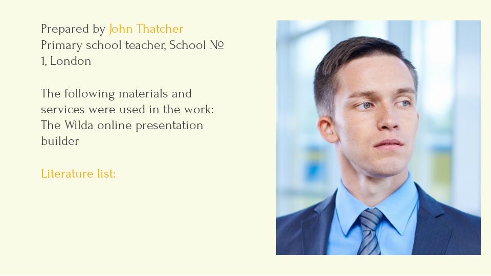 History lesson presentation sample