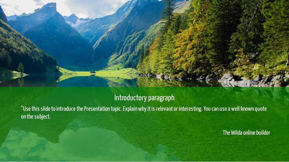 School presentation sample 