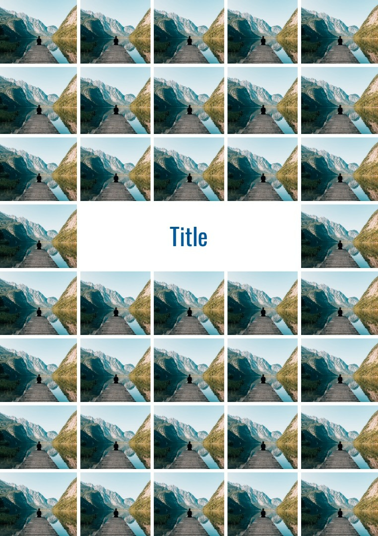 Collage template of 37 photos, A3 format