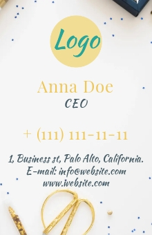 Event management visiting card sample