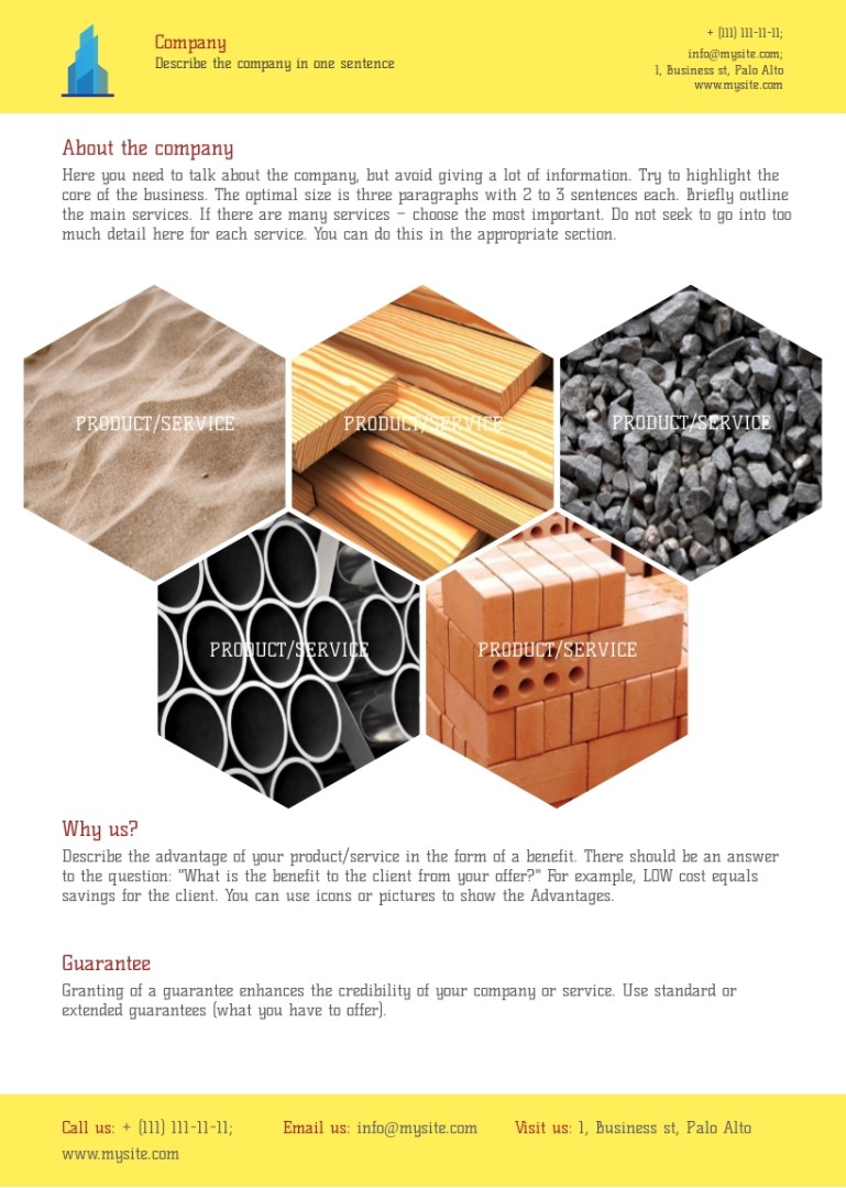 Building materials proposal sample - wilda.me