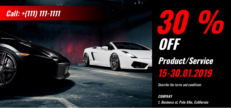 Auto parts discount flyer sample