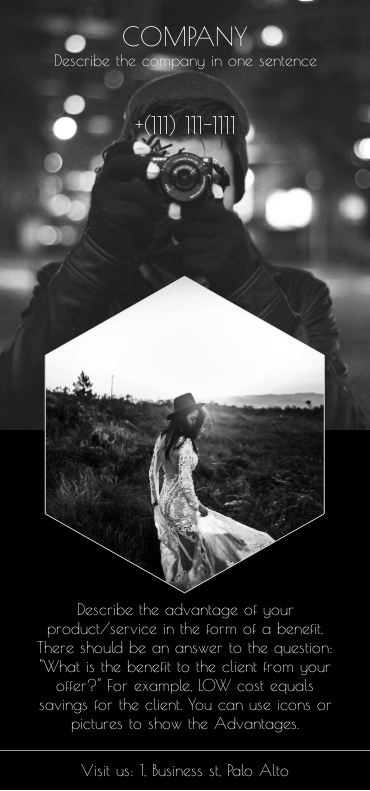 Photographer presentation flyer sample